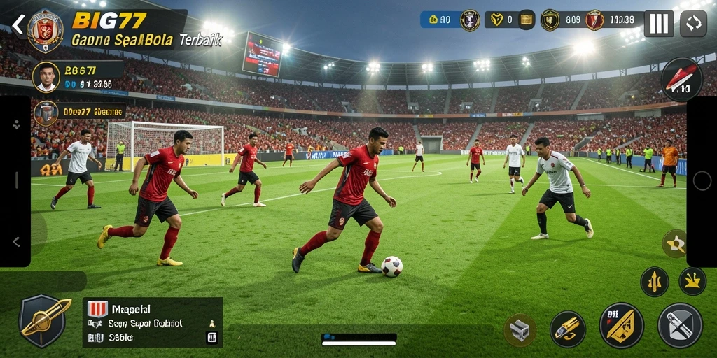 Gameplay sepak bola yang mendebarkan dan interaktif.