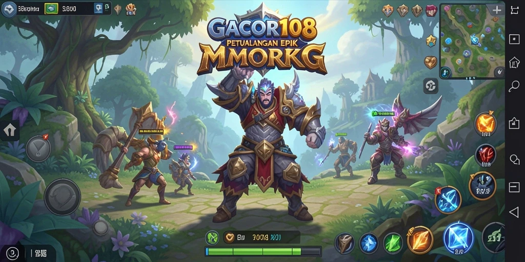 Gameplay GACOR108 menampilkan pertarungan seru dan eksplorasi dunia yang luas.