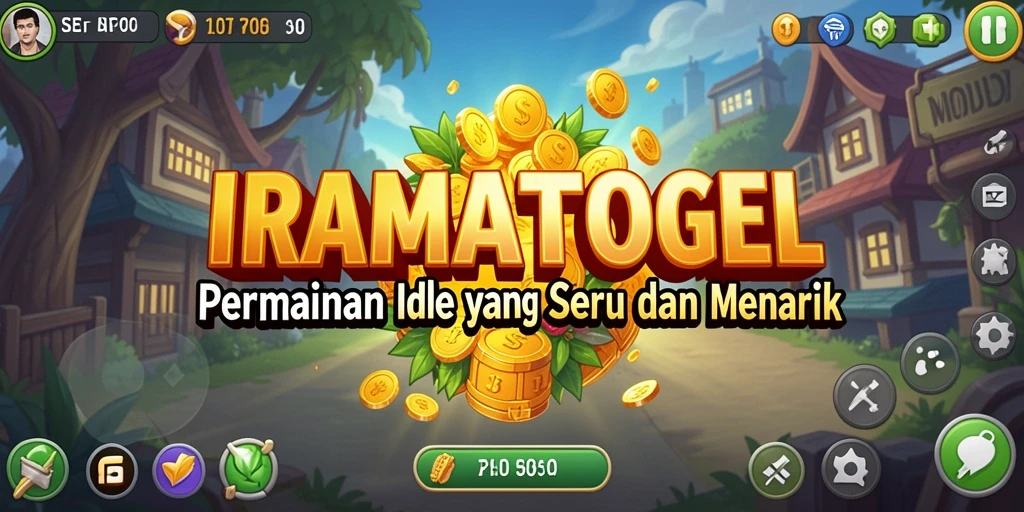 Screenshot gameplay IRAMATOGEL dengan berbagai fitur Idle yang menarik.