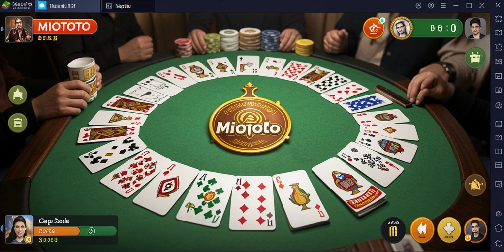 Screenshot gameplay MIOTOTO yang menampilkan suasana seru bermain Gaple.