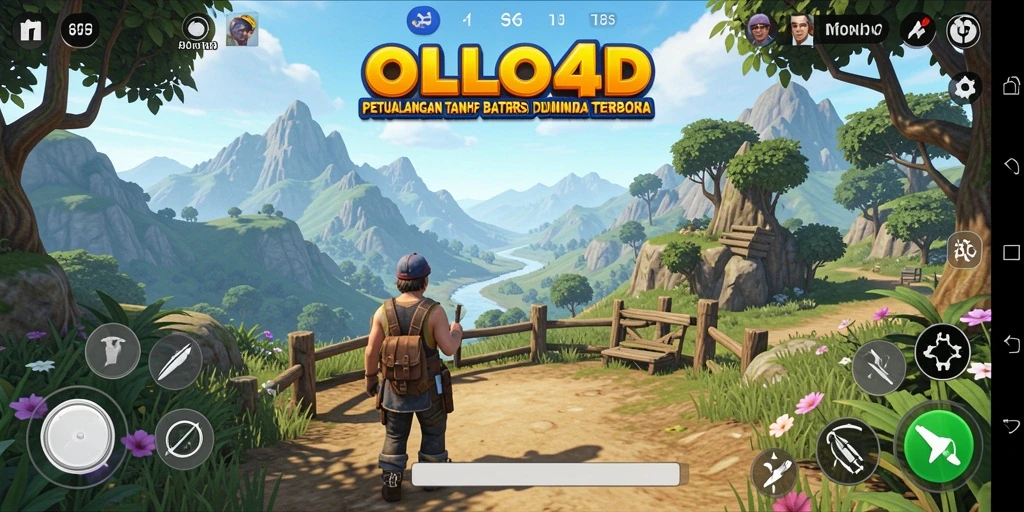 Tampilan menarik dari gameplay OLLO4D yang menampilkan petualangan di dunia terbuka.
