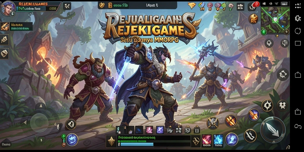 Tampilan menarik saat menjelajahi dunia game MMORPG.
