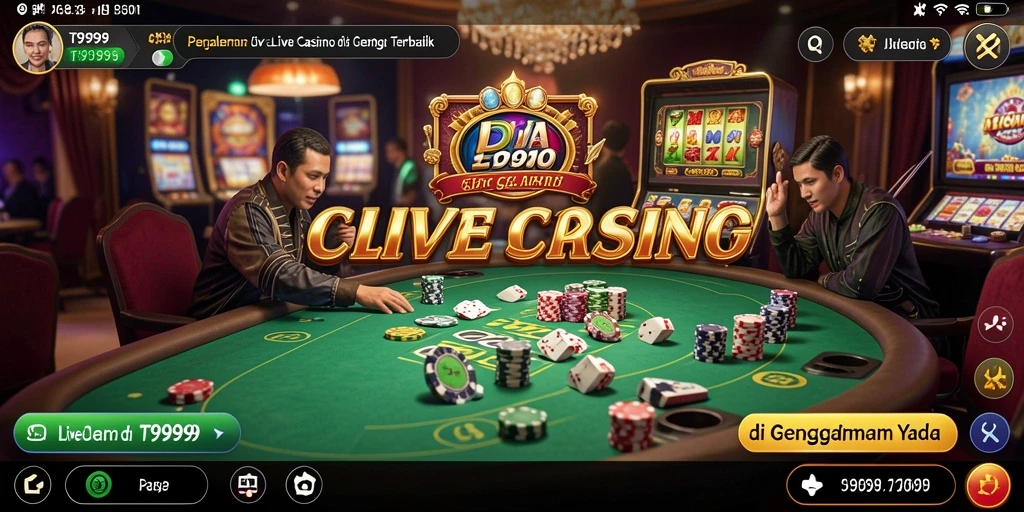 Tampilan gameplay Live Casino yang mendebarkan di T9999.