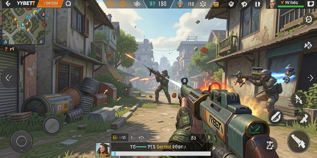Screenshot menunjukkan aksi mendebarkan dalam game TPS YYBET.